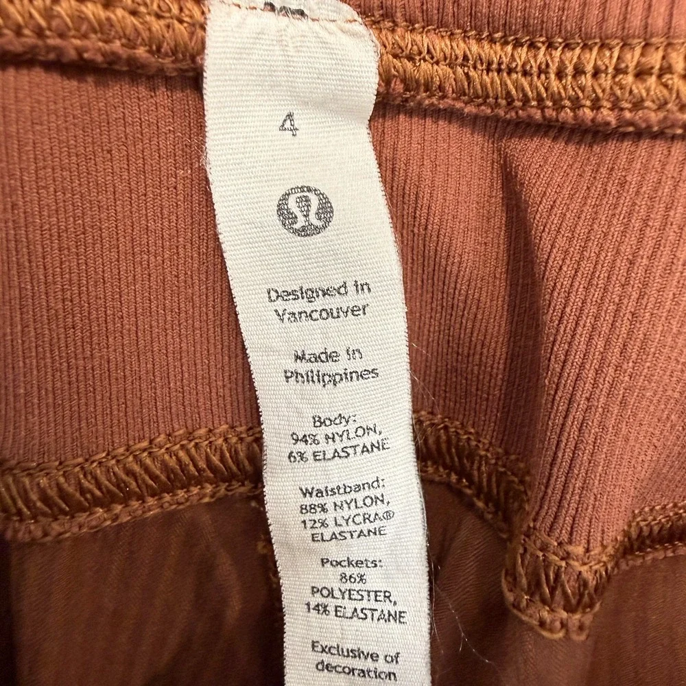 Lululemon‎ Dance Studio Mid Rise Jogger Pants Womens 4 Lightweight Stretch Brown